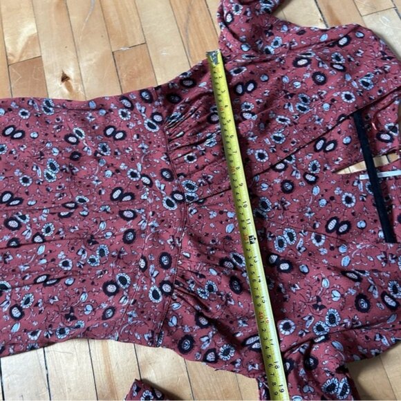 Free People Sz 8 Some Like It Hot Floral  Long Sleeves Jumpsuits - Picture 12 of 14